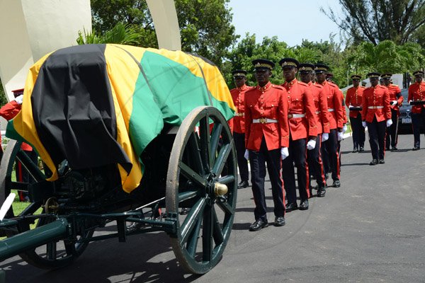 Rudolph Brown/Photographer
Sir Howard Cooke State funeral at the Holy Trinity Cathedral on Friday, August 8, 2014