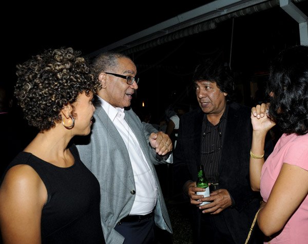 Winston Sill / Freelance Photographer
Spanish Ambassador Celsa Nuno host Dinner and Pinno Recital  with David Gomez, held at Norbrook Road, St. Andrew on Saturday night February 23, 2013. Here rae Sonia Wynter (left); Brian Wynter (second left);  Kenny Benjamin (second right); and Aloima Suarez (right).
