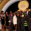 Winston Sill / Freelance Photographer
RJR National Sportsman and Sportswoman Awards Ceremony, held at the Jamaica Pegasus Hotel, New Kingston on Friday night January 11, 2013. Here from left are Usain Bolt; Alia Atkinson; Alicia Ashley; Yohan Blake; Shelly-Ann Fraser-Pryce; Veronica Campbell-Brown; Nicholas Walters; Warren Weir; Kaliese Spencer; and ---??????.