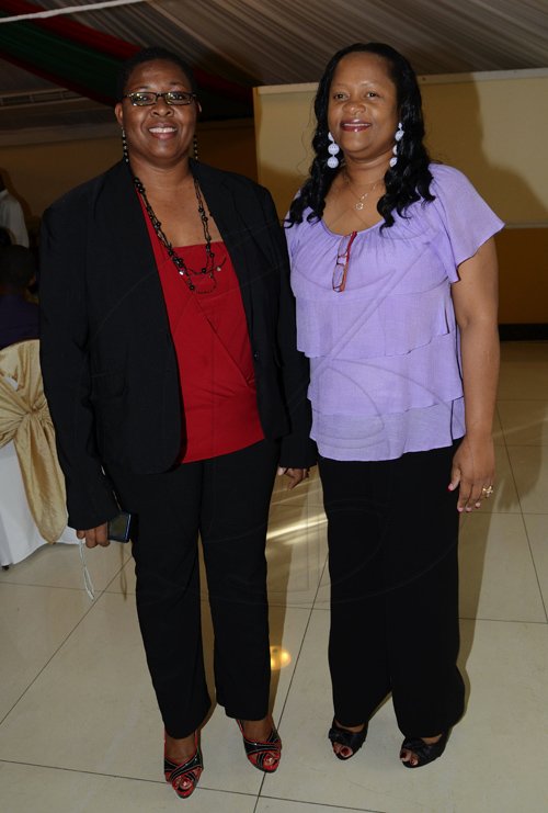 Contributed
Sandra Thompson, (right) General Manager pose with Charmine Williams at the St. Catherine Co-operative Credit Union awards luncheon at the Terra Nova Hotel recently
