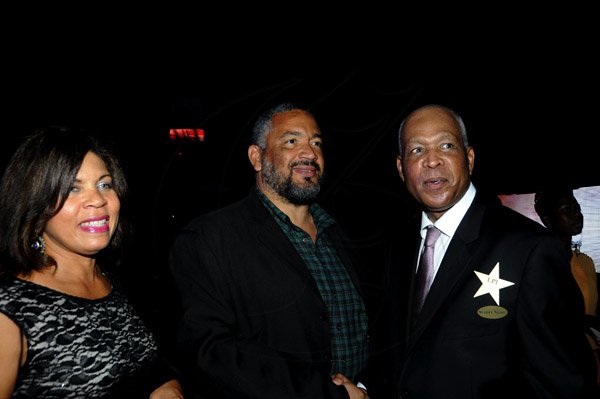 Winston Sill / Freelance Photographer
The Lay Persons Initiative (LPI) of The United Church in  Jamaica and the Cayman Islands presents "A Starry Night' Dinner and Concert, held at Jamaica House on Friday night December 7, 2012. Here are Joan Roman (left); Winston Roman (centre); and Randolph?? Scott (right).