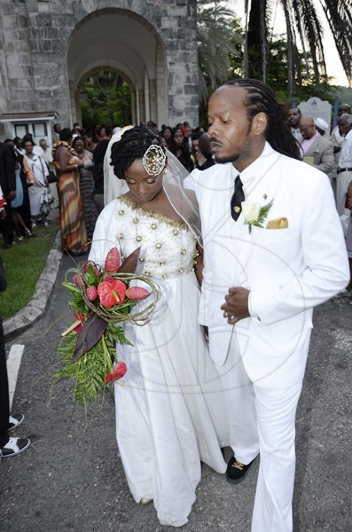 Rudolph Brown/Photographer
Mr and Mrs Steven Golding make their way to the car after their wedding ceremony.


****************************************************************************Steven Golding Wedding.