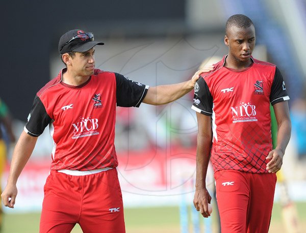 Ian Allen/Staff Photographer
Jamaica Tallawahs versus Trinidad Redsteel in CPL T/20 cricket at Sabina Park on Sunday.