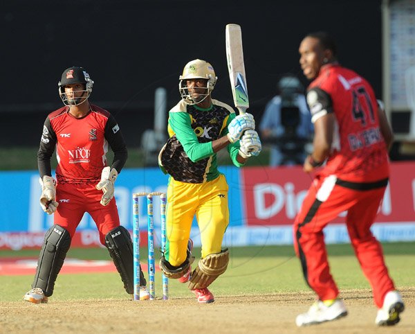 Ian Allen/Staff Photographer
Jamaica Tallawahs versus Trinidad Redsteel in CPL T/20 cricket at Sabina Park on Sunday.