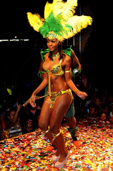 Winston Sill / Freelance Photographer
Bacchanal Jamaica and Appleton Rum presents the 2013 Band Launch Fete, featuring the 2013 costumes, held at Mas Camp, Stadium North on Friday night December 7, 2012.