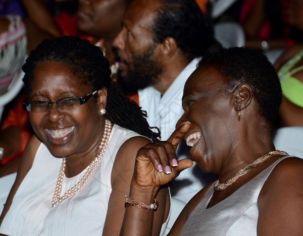 Winston Sill/Freelance Photographer
To Mom With Love Concert, held at LIME Golf Academy, New Kingston on Sunday night May 11, 2014. Here are Mayor Angela Brown-Burke (left); and Patricia Morgan (right).