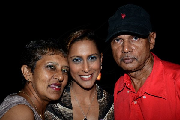 Winston Sill/Freelance Photographer
To Mom With Love Concert, held at LIME Golf Academy, New Kingston on Sunday night May 11, 2014. Here Ayesha Creary (centre) with her Mom and Dad.