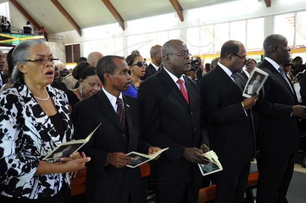 Norman Grindley/Chief Photographer
Thanksgiving service for the life of Anthony 'Tony' Hewitt, retired senior Superintendent of police, held at the Boulevard Baptist church St. Andrew October 6, 2012.