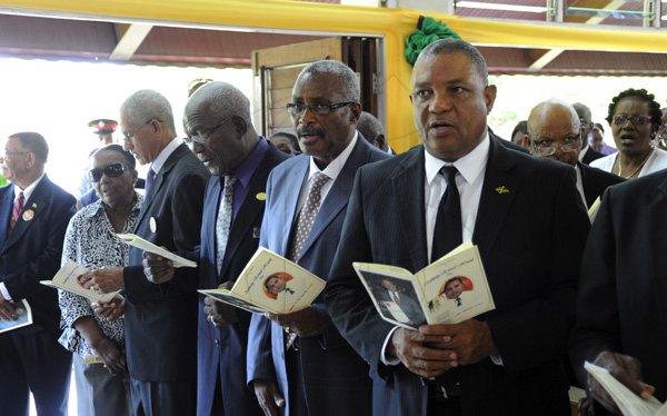 Norman Grindley/Chief Photographer
Thanksgiving service for the life of Anthony 'Tony' Hewitt, retired senior Superintendent of police, held at the Boulevard Baptist church St. Andrew October 6, 2012.