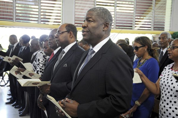 Norman Grindley/Chief Photographer
Thanksgiving service for the life of Anthony 'Tony' Hewitt, retired senior Superintendent of police, held at the Boulevard Baptist church St. Andrew October 6, 2012.