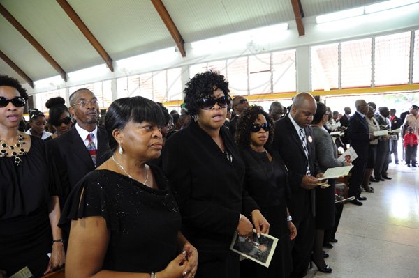 Norman Grindley/Chief Photographer
Thanksgiving service for the life of Anthony 'Tony' Hewitt, retired senior Superintendent of police, held at the Boulevard Baptist church St. Andrew October 6, 2012.