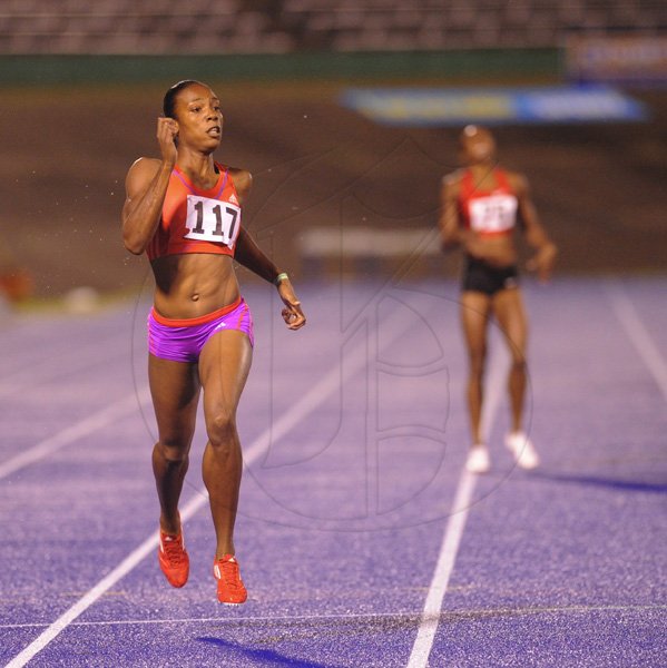 Ricardo Makyn/Staff Photographer.
Roase-Maries Whyte winning the Womens 400 Meter   at the Utech Classics held at the National Stadium on Saturday 15.4.2012