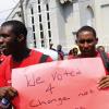Ricardo Makyn/Staff Photographer.
University Students protesting against Minister of Education Andrew Holness because of the withdrawal of a subsidy to Tertiary level Students  on Tuesday 13.4.2010
