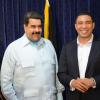 Rudolph Brown/Photographer
Prime Minister Andrew Holness,(right) and Nicolás Maduro, (left) the President of the Bolivian Republic of Venezuela speaks to members of the media after a press conference at Jamaica House during a Working Visit to Jamaica on Sunday, May 22, 2016