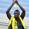 Ricardo Makyn/Staff Photographer
Usaine Bolt winning the gold medal in the men's 200 meters final, Daegu September 3, 2011.r
