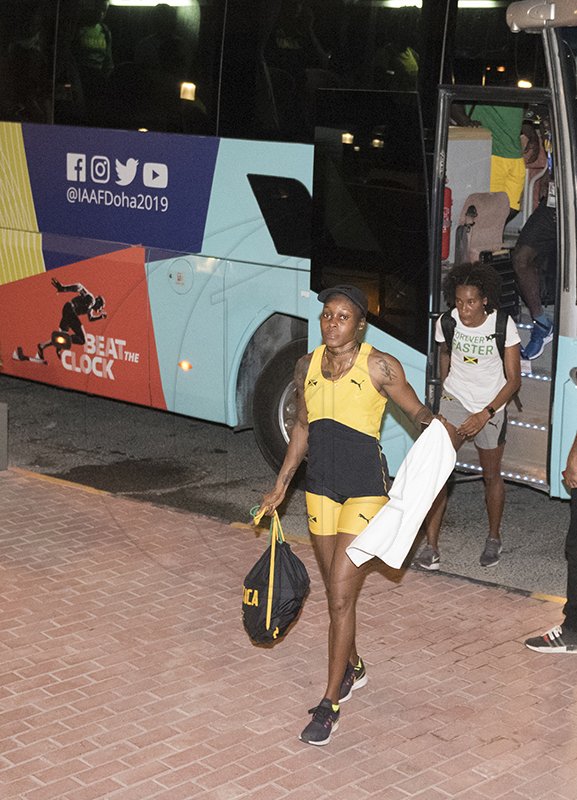 Members of the Jamaica delegation of athletes arrive