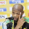 Ricardo Makyn/Staff Photographer
Asafa Powell Press Conference to give the reason?s why He as chosen to withdraw from the 100 Meters in the 2011 World Championships Daegu South Korea