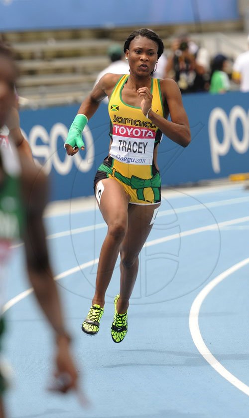 Ricardo Makyn/Staff Photographer 
Ristanna Tracy, womens 400 hurdles, Daegu. August 29, 2011