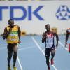 Ricardo Makyn/Staff Photographer                                   Usain Bolt 200m Semis in Daegu.Sept.2,2011