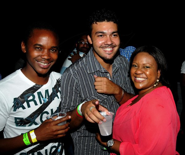 Winston Sill / Freelance Photographer
Yush Party, held at the National Arena on Saturday nioght June 9,2012. Here are Kamal Powell (left); Jared Samuel (centre); and Nasha Douglas (right).