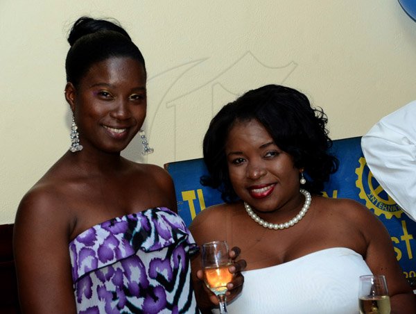 Winston Sill/Freelance Photographer
The Rotary Club of New Kingston host "Media Lyne", held at Courtleigh Hotel, New Kingston on Tuesday night August 12, 2014. Here are Haishaina Reid (left); and Shawna Brown (right).
