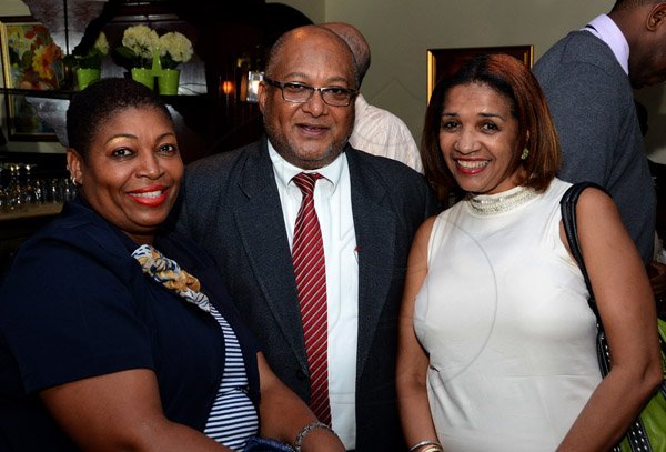 Winston Sill/Freelance Photographer
The Rotary Club of New Kingston host "Media Lyne", held at Courtleigh Hotel, New Kingston on Tuesday night August 12, 2014. Here are Fay Tomlinson (left); Major Richard Reece (centre); and Angela Amir (right).
