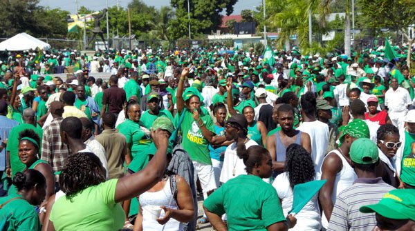 Norman Grindley/Chief Photographer
The National Arena got the green light as thousands of Labourites poured on to the grounds of Independence Park yesterday.

Jamaica Labour party 67th Annual conference held at the National arena in Kingston November 21, 2010.