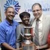 Rudolph Brown/Photographer
 From left: The Gleaner's  Managing Director Christopher Barnes, Advertising and Operations Manager Nordia Craig, Arnold 'JJ' Foote, president of Advertising Agencies Association of Jamaica (AAAJ) and Karin Cooper, business development and marketing manager share a moment with trophy won by The Gleaner Company's advertising team for Media of the Year, at Wednesday's (AAAJ) Media Awards luncheon at the Knutsford Court Hotel in New Kingston.

************************************************************************************************************yesterday. Pictured from left are: Gleaner's general manager Christopher Barnes; Gleaner's advertising and operations manager Nordia Craig; Arnold JJ Foote, president of AAAJ and Karin Cooper, business development and marketing manager