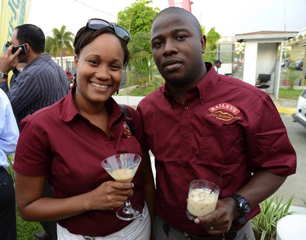 Rudolph Brown/Photographer
Sydney Bennett pose with Leleike Barnes at Adam and Eve Day Spa Spatastic week media launch at the new location on Tobago Avenue in New Kingston on Friday, April 17 2013