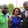 Rudolph Brown/Photographer
Omar Spence, (second right) of scotia pose with Garth Walker and his wife Kimisha, (left) and Nyoka Smiley at Adam and Eve Day Spa Spatastic week media launch at the new location on Tobago Avenue in New Kingston on Friday, April 17 2013