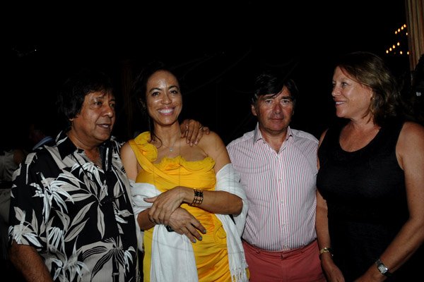 Winston Sill / Freelance Photographer
Kenny Benjamin host the American Friends of Jamaica (AFJ) at Dinner, held at Montgomery Road, Stony Hill on Tuesday night April 16, 2013. Here are Kenny Benjamin (left); Carron  Chang (second left); James Goren (second right); and Monica Ladd (right).