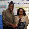 Gladstone Taylor / Photographer

Scotiabank's Simone Walker (left) accepts the Highest Volume Placed Online - Direct Client award from Hope McMillan-Canaan, office- online integration and niche product sales at The Gleaner.

Jamaica Gleaner hosts advertisers appreciation and agency awards luncheion held at the jamaica Pegasus, kingston