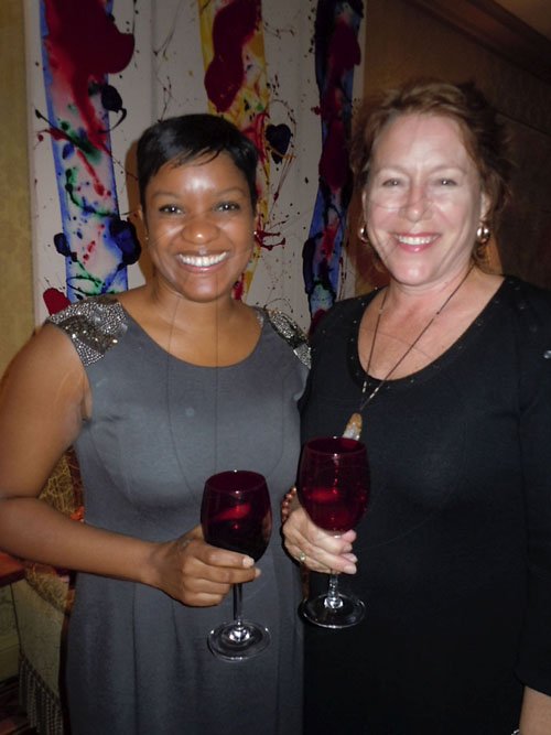 Contributed

 Former  executive director of the American Friends of Jamaica Keisha Phipps, (left) shares cocktails with Monica Ladd.