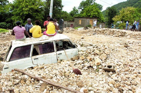 Ricardo Makyn/Staff Photographer.
Damage to the road infastructure in Caymanas Bay St Catherine.