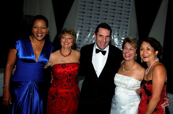 Winston Sill / Freelance Photographer
The AMCHAM Business and Civic Leadership Awards Gala anmd Presentation, held at the Jamaica Pegasus Hotel, New Kingston on Monday night September 26, 2011. Here are Lisa Lewis (left); Becky Stockhausen (second left); Jason Corrigan (centre); Diana Stewart (second right); and Thalia Lyn (right).