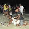 Sheena Gayle                                                                                                                                                             When space was limited on land these revelers chose to party on the beach side