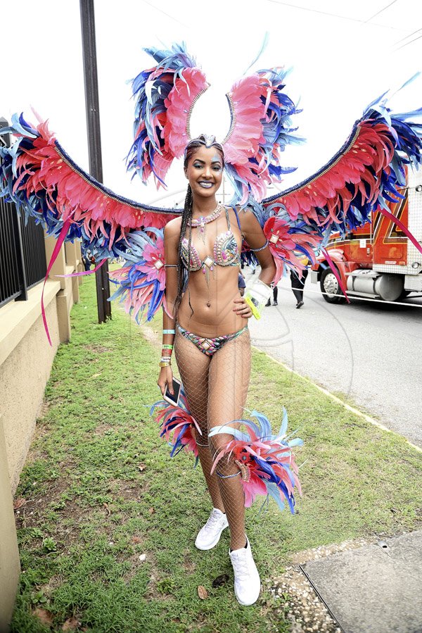 Patrick Planter/ Photographer<\n>Miss Universe Jamaica 2017 Isabelle Dalley pauses the 'wuk up' festivities for a photo-op<\n>Bacchanal Jamaica Road March on Sunday April 23, 2017 at 9:00am