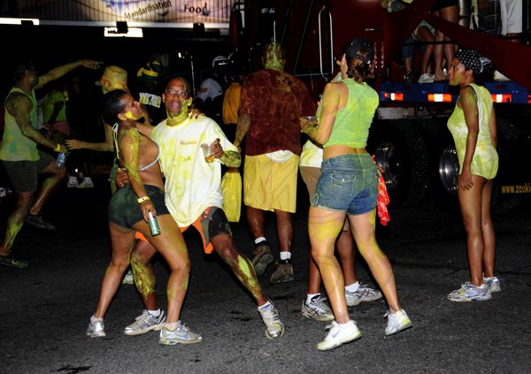 Winston Sill / Freelance Photographer
Bacchanal Jamaica and Appleton Jamaica Rum J'ouvert  and Road Parade under the theme "Alien Invasion", featuring Destra Garcia, held at The New Mas Camp, Stadium North on Friday night until daylight April 13, 2012..