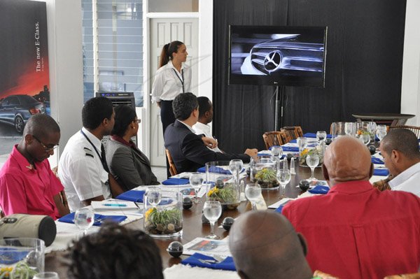 Jermaine Barnaby/Photographer
The New E-Class Sedan launched on Monday, September 9, 2013 Silver Star Motors Limited, South Camp Rd, Kingston.