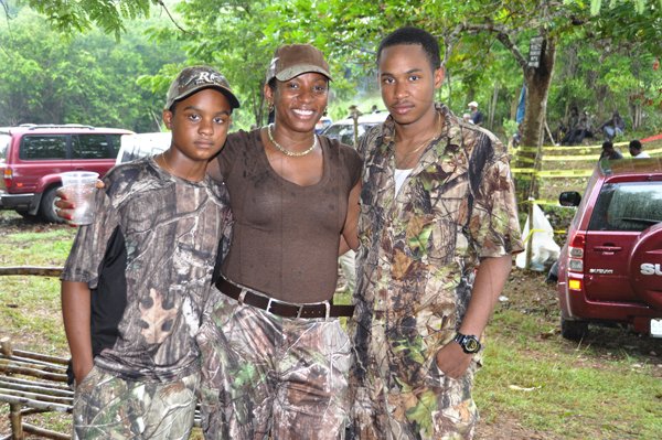 Janet Silvera
Digicel's Joy Clark and her sons, Joshua (left) and Jordan made bird shooting a real family affair in Irwin, St. James last Sunday at the start of the bird shooting season