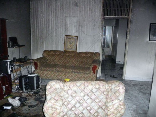 Inside deejay Blak Ryno's Winchester Apartment which was firebombed on Wednesday March 3, 2010.