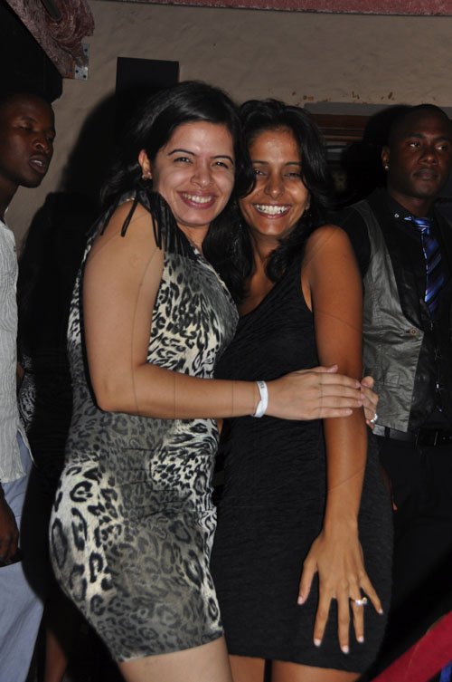 Janet Silvera Photo 
 
Tina Sharoff (left) and Payal Sadarangani are having a grand time.


********************************************************at Blue Beat's 'Once Upon a Time' New Year's Eve party in Montego Bay last Saturday night.
