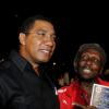 Winston Sill / Freelance Photographer
The Embassy of the United States of America presents Blues on The Green featuring 'Traces of Blue', held at Emancipation Park, New Kingston on Friday night February 22, 2013. Here are Andrew Holness (left); and Jimmy Cliff (right).
