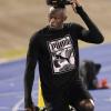 Usain Bolt flips his "A-Team" cap as he sits in the blocks at the JN Racers Grand Prix on Saturday, June 10, 2017. 

Ricardo Makyn Photographer  *** Local Caption *** Usain Bolt flips his "A-Team" cap as he sits in the blocks at the JN Racers Grand Prix on Saturday evening. 

Ricardo Makyn Photographer