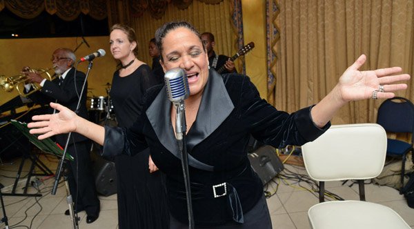 Rudolph Brown/Photographer
Singer Susan Couch performs at the Calabar Old Boys Annual Reunion Dinner at the Mona Visitors Lodge on Saturday, October 5, 2013