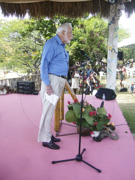 Paul Williams/Gleaner Writer

With his wit and candour, businessman and poet, Ralph Thompson, cracks up the audience at Calabash Literary Festival on Saturday, May 26, at Treasure Beach, St Elizabeth.
