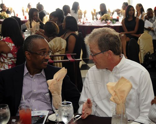 Gladstone Taylor / Photography

Board member Dennis Harris (left) raps with CGM Gallagher CEO Matthew Pragnell.  

CGM Gallagher