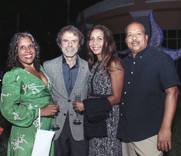 Ashley Anguin<\n>From left- Kathy Dean, Frank Perolli, Dr Carlene Gentles-Rochester and her husband Delvin, out to enjoy another installment of Iberostar Chef on Tour. *** Local Caption *** @Normal:From left: Kathy Dean, Frank Perolli, Dr Carlene Gentles-Rochester and her husband Delvin, out to enjoy another instalment of the Iberostar Chef on Tour.