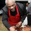 Rudolph Brown/Photographer
Chef Gari Ferguson from G's BBQ show his jerk pork at the Chefs on Show event at 15 Paddington Terrace in Kingston on Wednesday, June 13-2012