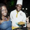 Rudolph Brown/Photographer
Chef Howard Dennis give a taste of his food to Tiffany Wong, (right) and Shainee Myles at the Chefs on Show event at 15 Paddington Terrace in Kingston on Wednesday, June 13-2012